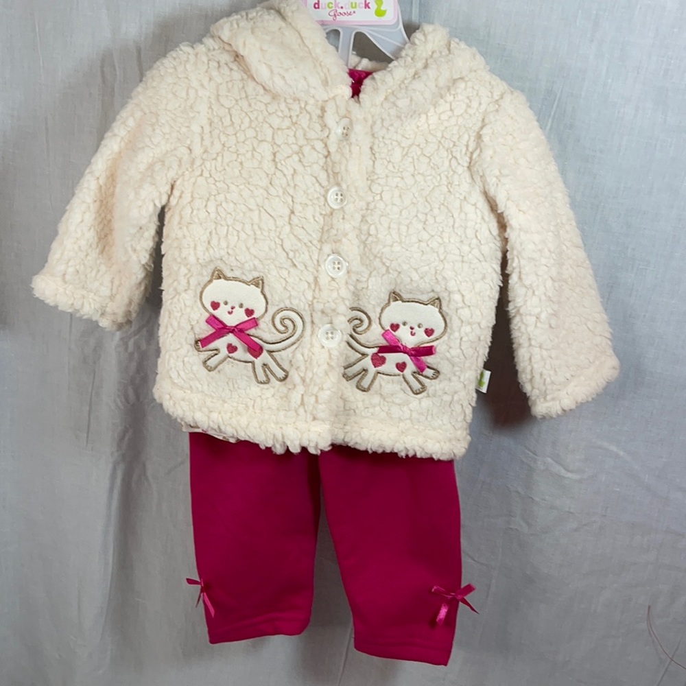 Duck Duck Goose 3 pcs. pants,shirt,coat NWT 3/6mos